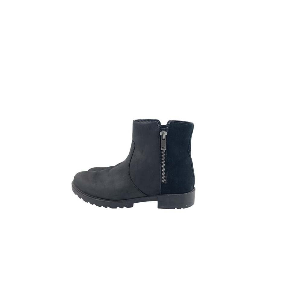 Sorel Suede Waterproof,Side Zip Rugged Outsole Ankle Boot Women Size 8 Black